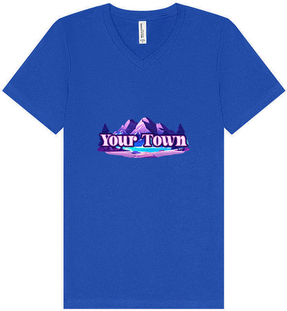 Custom Alpine Pawscape Unisex V-Neck Shirt