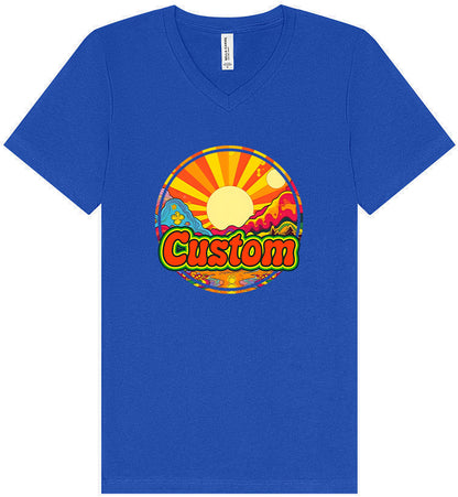 Custom Mellow Mountain Unisex V-Neck Shirt
