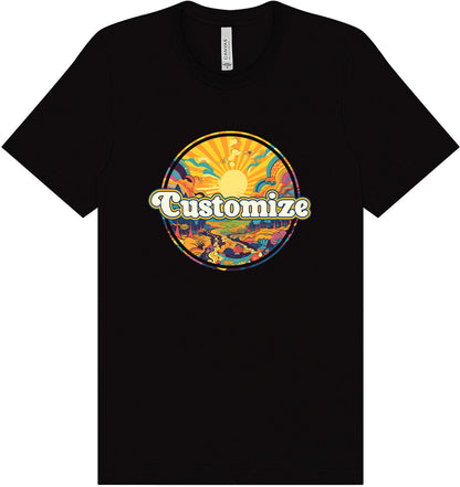 Custom Trippy Peaks Adult Bella Canvas Shirt