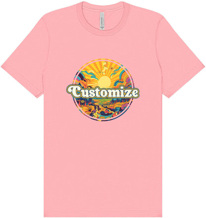 Custom Trippy Peaks Adult Bella Canvas Shirt