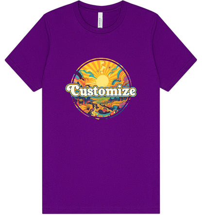 Custom Trippy Peaks Adult Bella Canvas Shirt