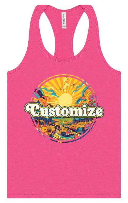 Custom Trippy Peaks Women's Racerback Tank