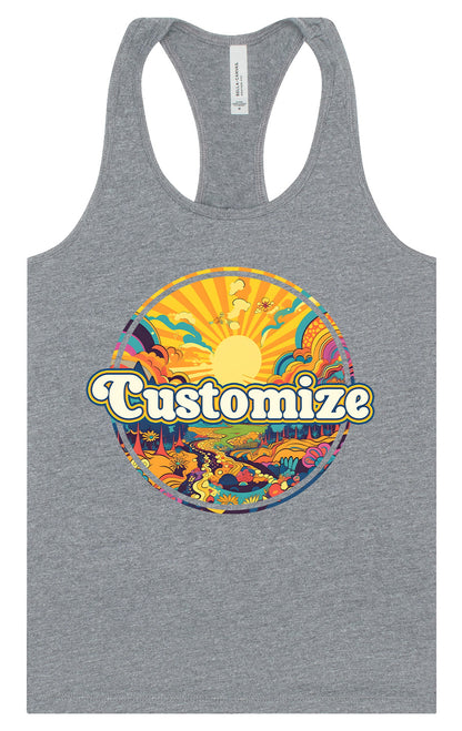 Custom Trippy Peaks Women's Racerback Tank
