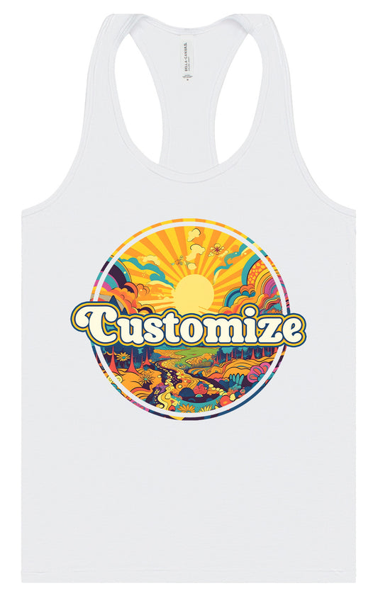 Custom Trippy Peaks Women's Racerback Tank