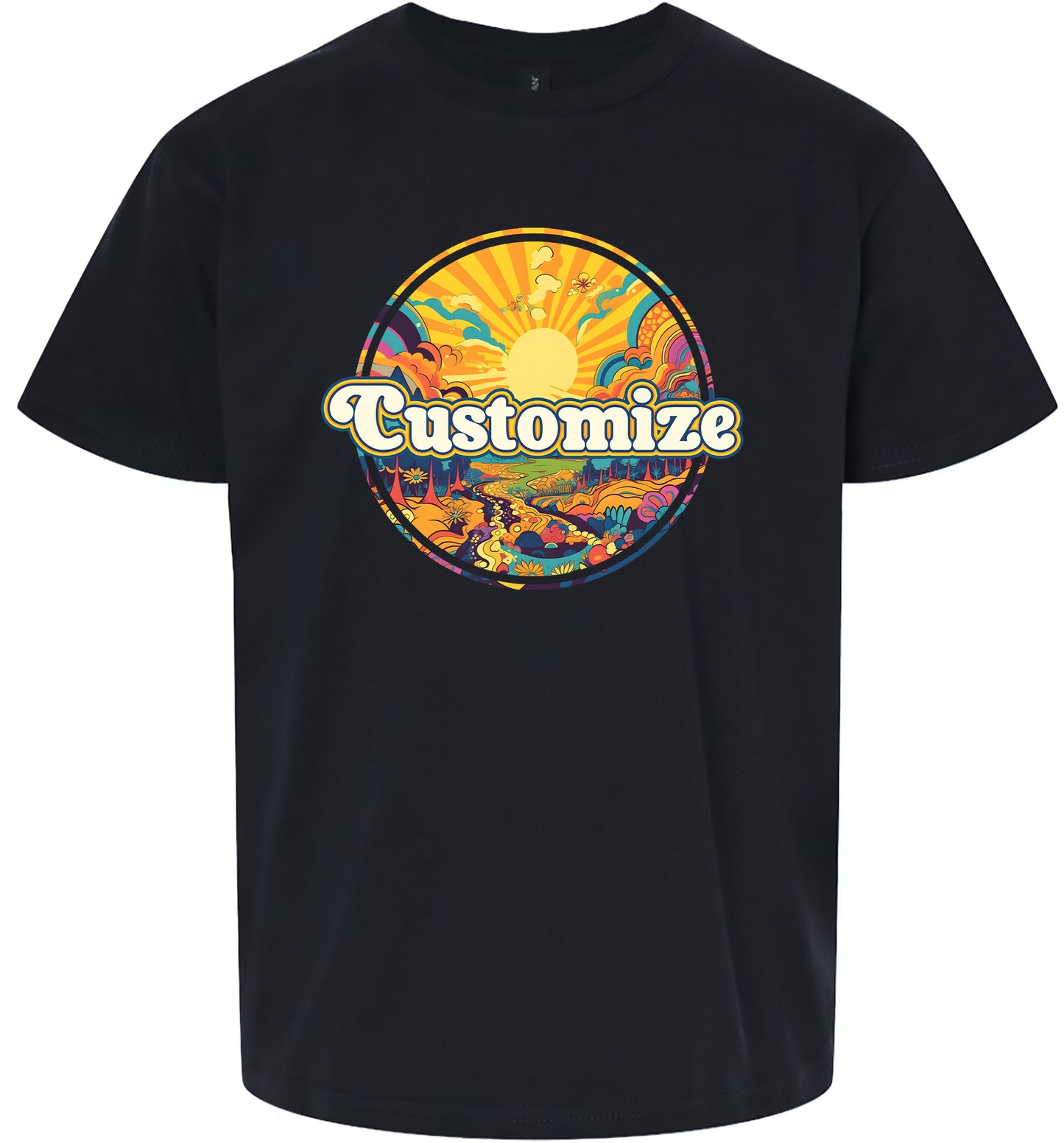 Custom Trippy Peaks Children's Gildan Soft Shirt