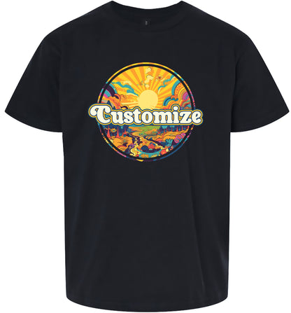 Custom Trippy Peaks Children's Gildan Soft Shirt