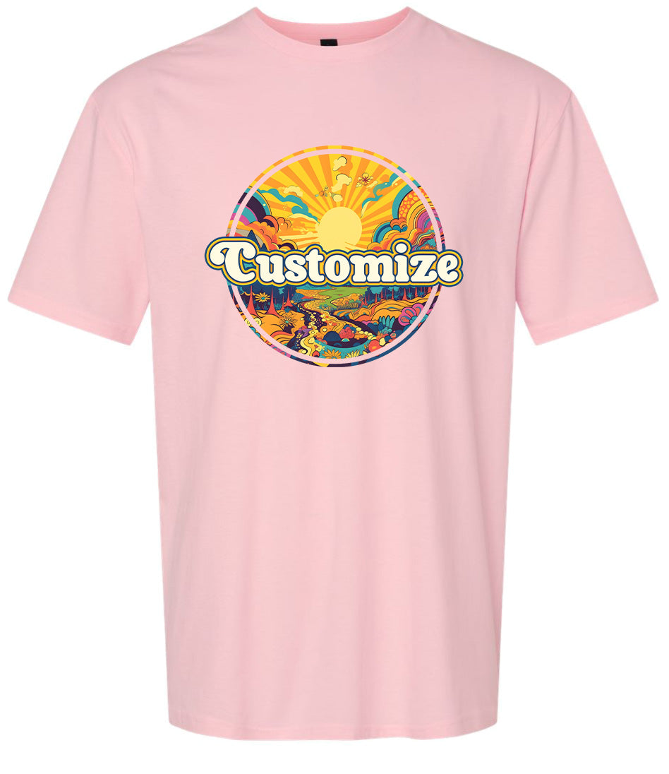 Custom Trippy Peaks Adult Gildan Soft Shirt