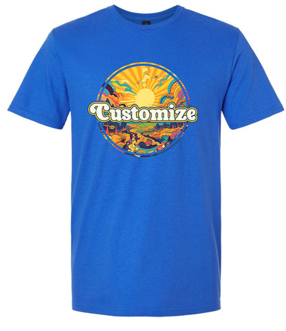 Custom Trippy Peaks Adult Gildan Soft Shirt