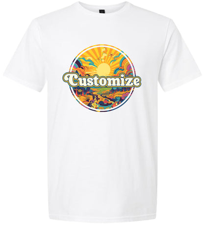 Custom Trippy Peaks Adult Gildan Soft Shirt