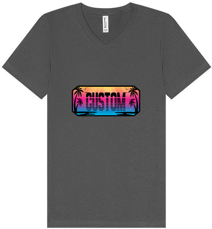 Custom Beach Shades Unisex V-Neck Shirt