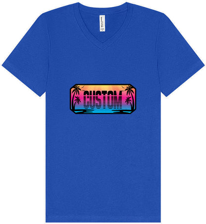 Custom Beach Shades Unisex V-Neck Shirt