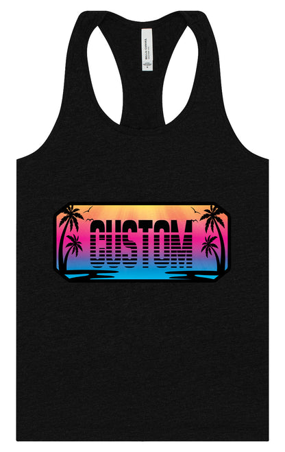 Custom Beach Shades Women's Racerback Tank
