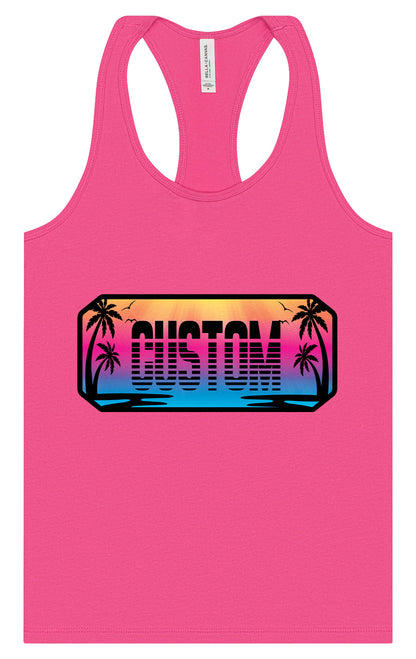 Custom Beach Shades Women's Racerback Tank