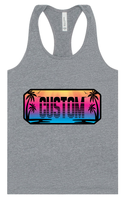 Custom Beach Shades Women's Racerback Tank
