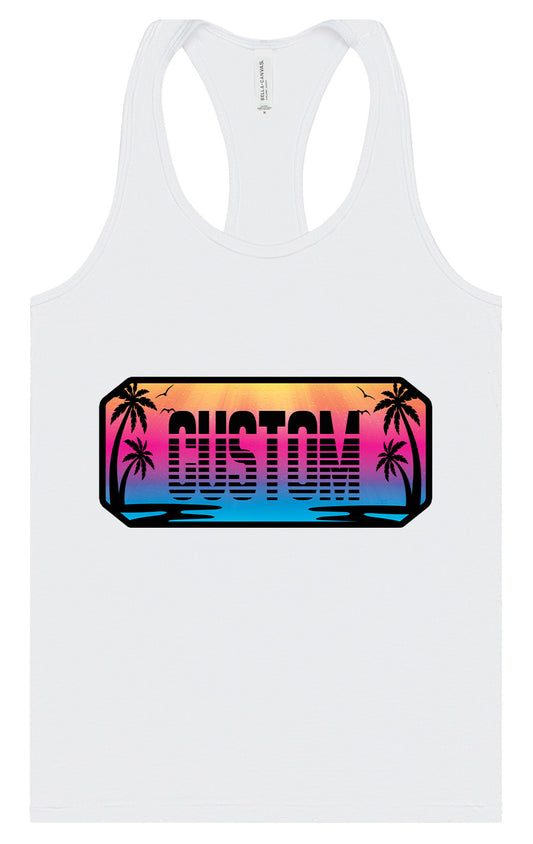 Custom Beach Shades Women's Racerback Tank