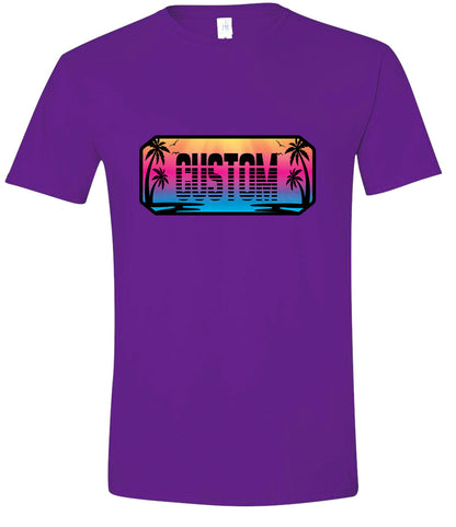 Custom Beach Shades Adult Gildan Soft Shirt