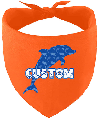 Custom Blue Dolphins Pet Bandana