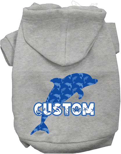 Custom Blue Dolphins Pet Hoodie