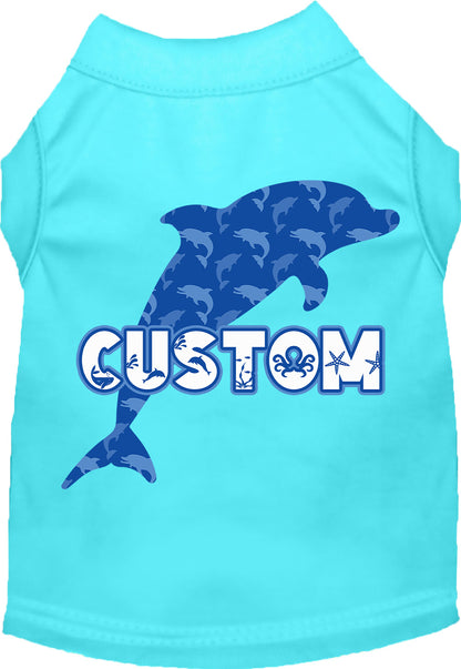 Custom Blue Dolphins Pet Shirt