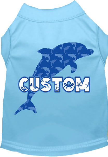 Custom Blue Dolphins Pet Shirt