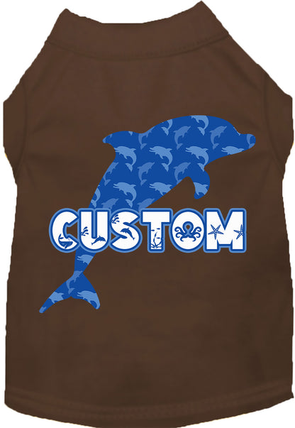 Custom Blue Dolphins Pet Shirt