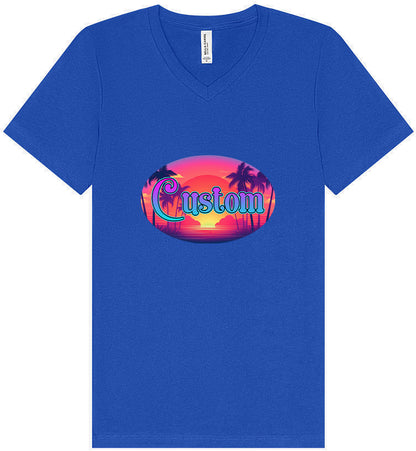 Custom Classic Beach Unisex V-Neck Shirt