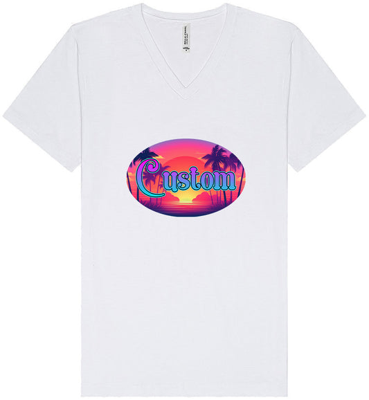 Custom Classic Beach Unisex V-Neck Shirt