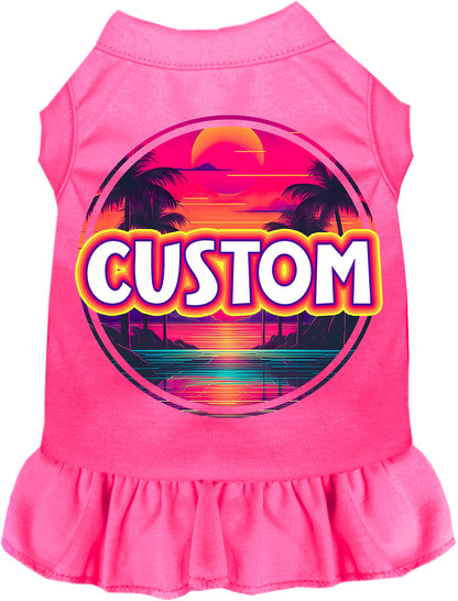Custom Neon Beach Sunset Pet Dress