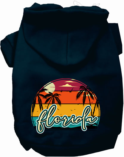 Custom Retro Beach Sunset Pet Hoodie