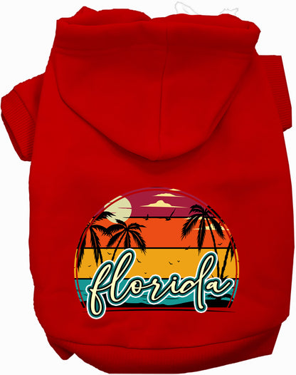 Custom Retro Beach Sunset Pet Hoodie
