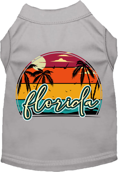 Custom Retro Beach Sunset Pet Shirt
