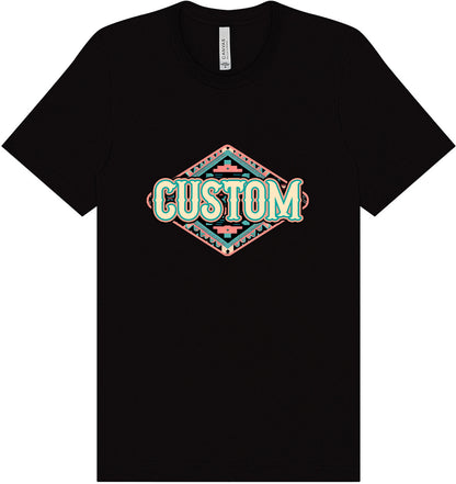 Custom Peach Aztec Adult Bella Canvas Shirt