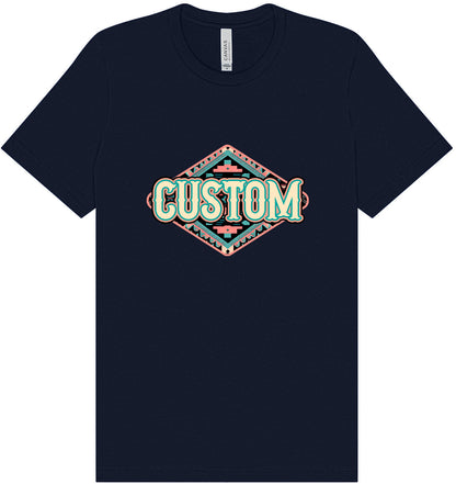 Custom Peach Aztec Adult Bella Canvas Shirt