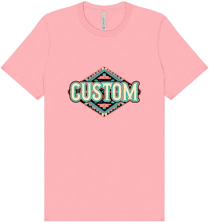 Custom Peach Aztec Adult Bella Canvas Shirt