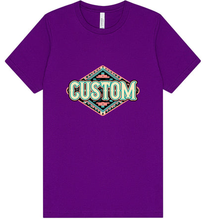 Custom Peach Aztec Adult Bella Canvas Shirt