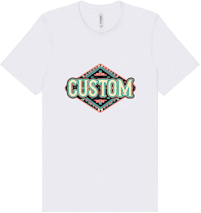 Custom Peach Aztec Adult Bella Canvas Shirt