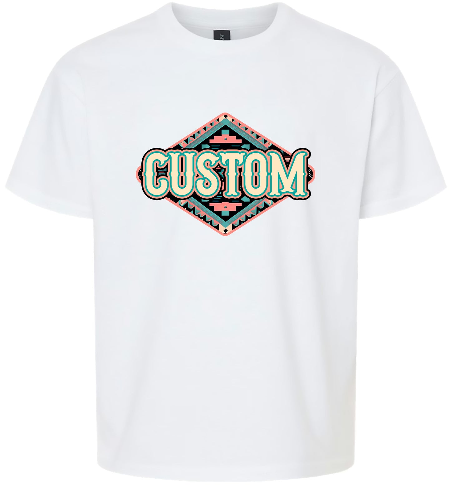 Custom Peach Aztec Children's Gildan Soft Shirt