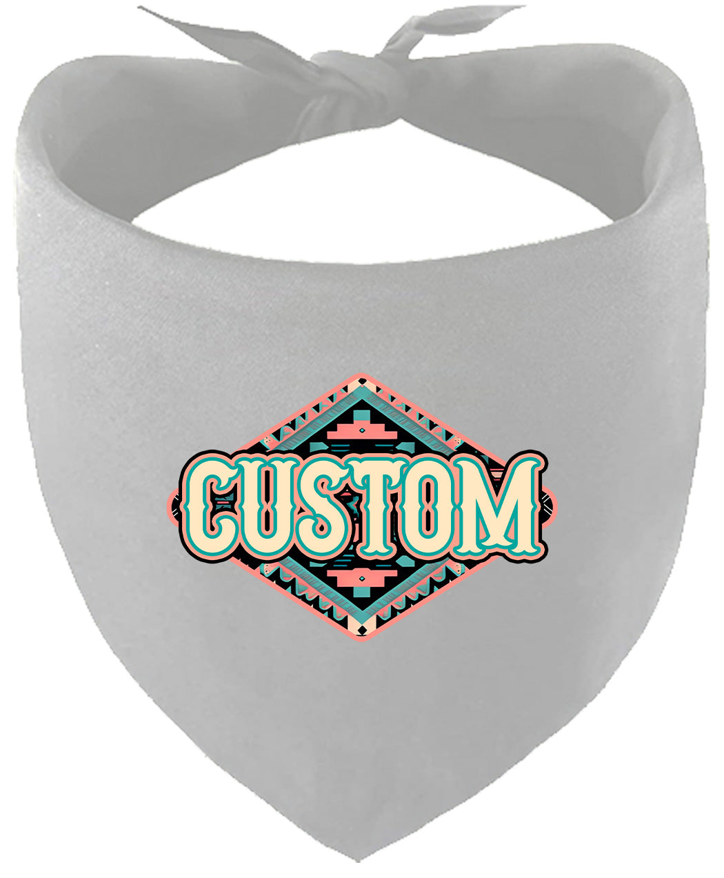 Custom Peach Aztec Pet Bandana