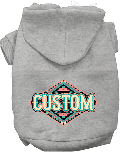 Custom Peach Aztec Pet Hoodie