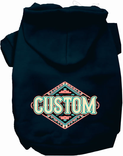 Custom Peach Aztec Pet Hoodie