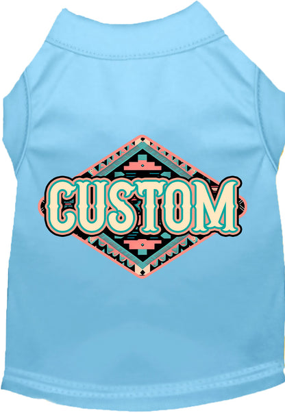 Custom Peach Aztec Pet Shirt