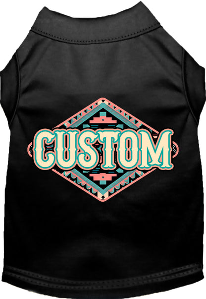 Custom Peach Aztec Pet Shirt