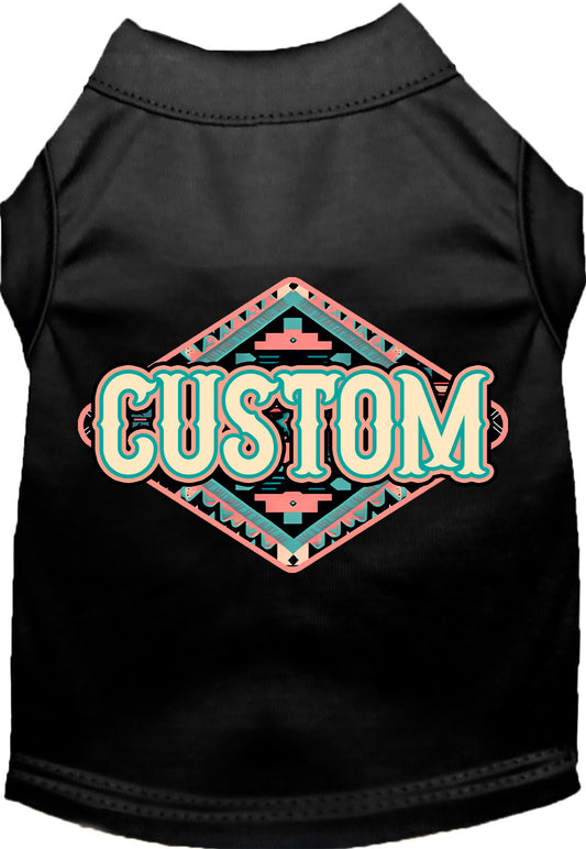Custom Peach Aztec Pet Shirt