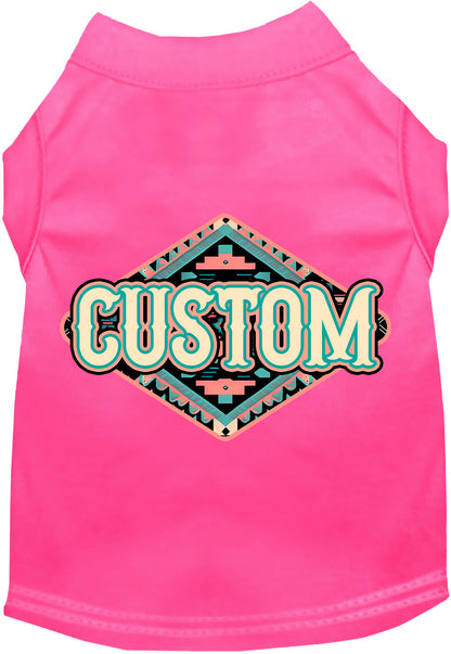 Custom Peach Aztec Pet Shirt