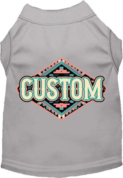 Custom Peach Aztec Pet Shirt