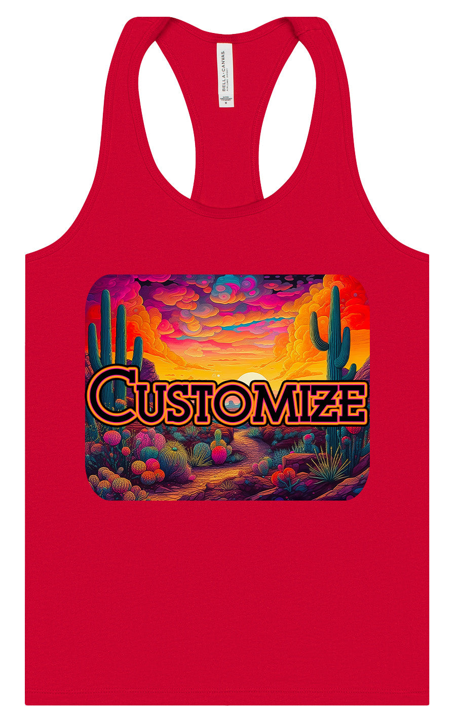 Custom Neon Desert Women's Racerback Tank