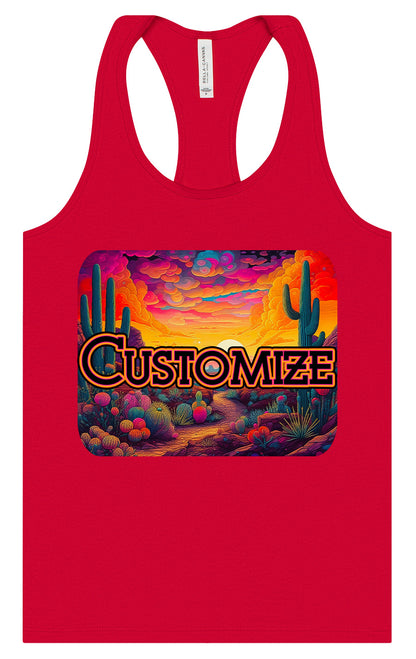 Custom Neon Desert Women's Racerback Tank