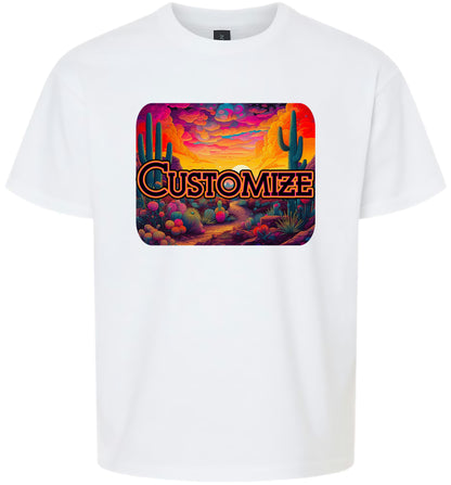 Custom Neon Desert Children's Gildan Soft Shirt