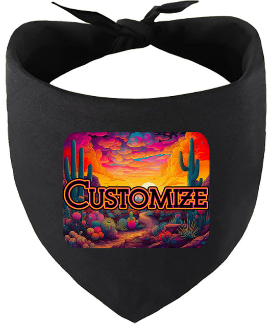 Custom Neon Desert Pet Bandana