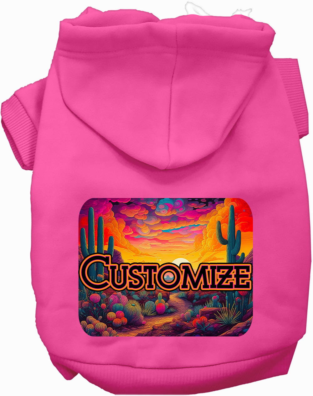 Custom Neon Desert Pet Hoodie
